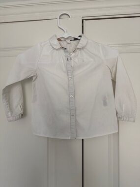 Burberry Kids White Long-Sleeve Button-Down Shirt